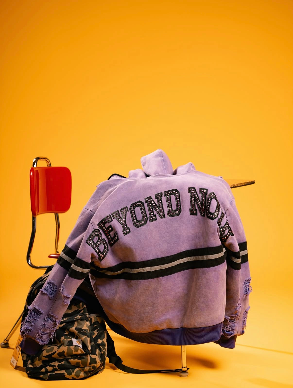 Beyond Noir “Purple Reign” Construction Jacket
