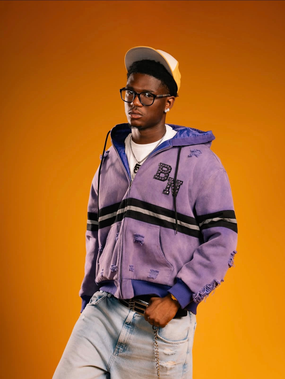 Beyond Noir “Purple Reign” Construction Jacket