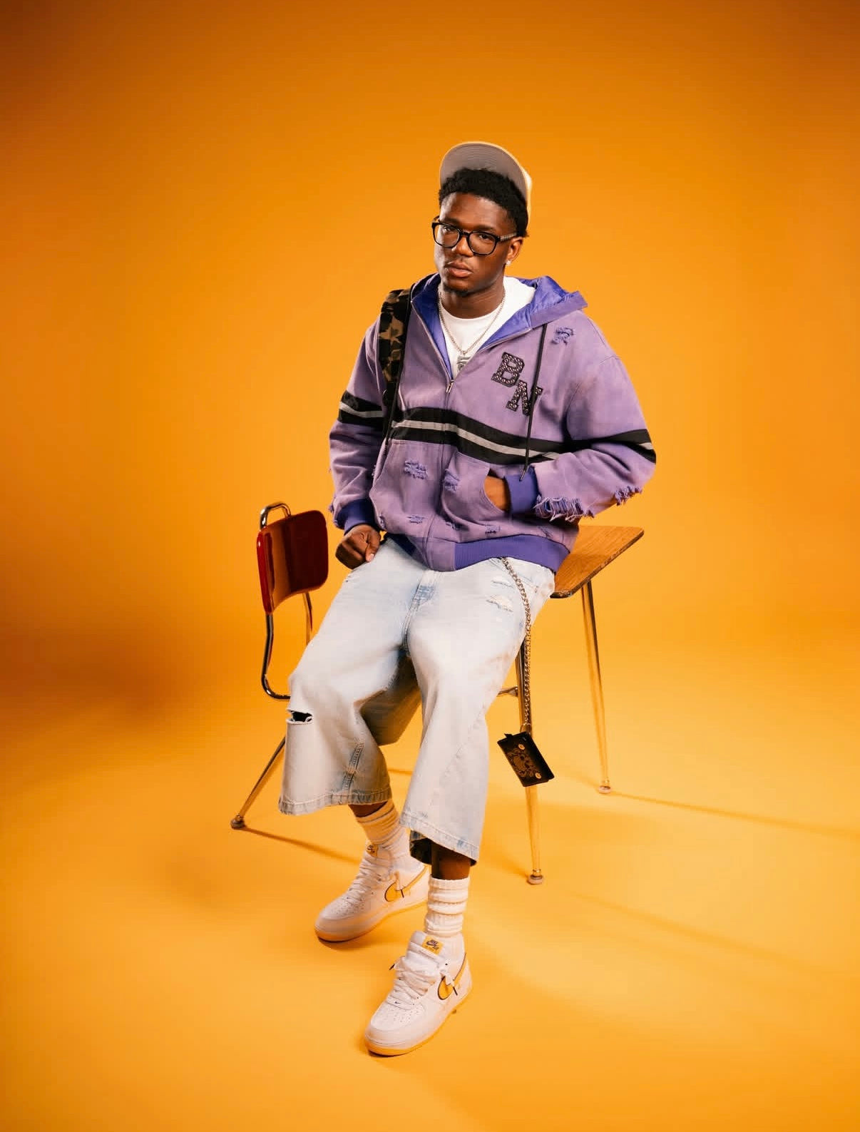Beyond Noir “Purple Reign” Construction Jacket