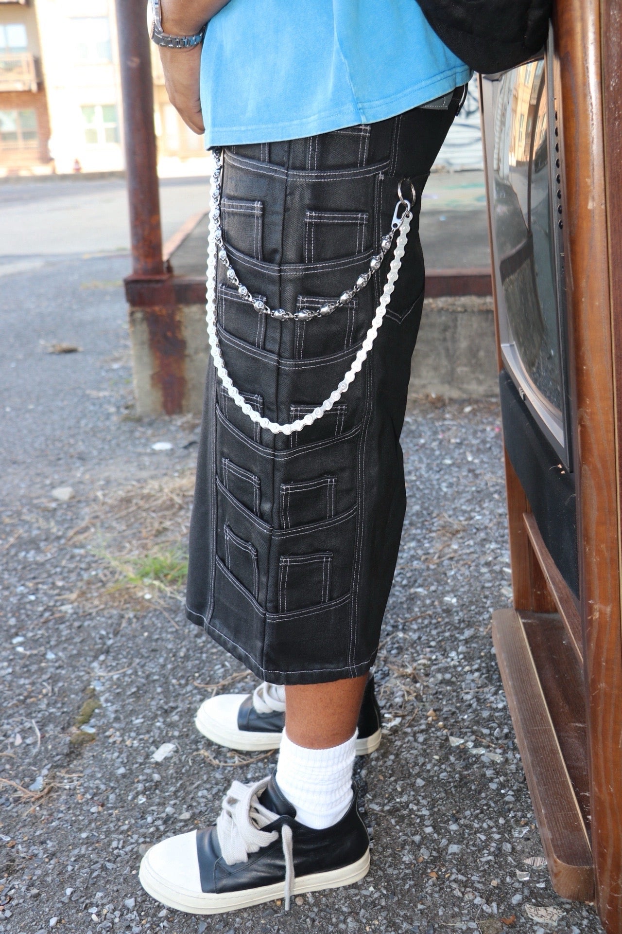 Waxy Midnight Denim Shorts