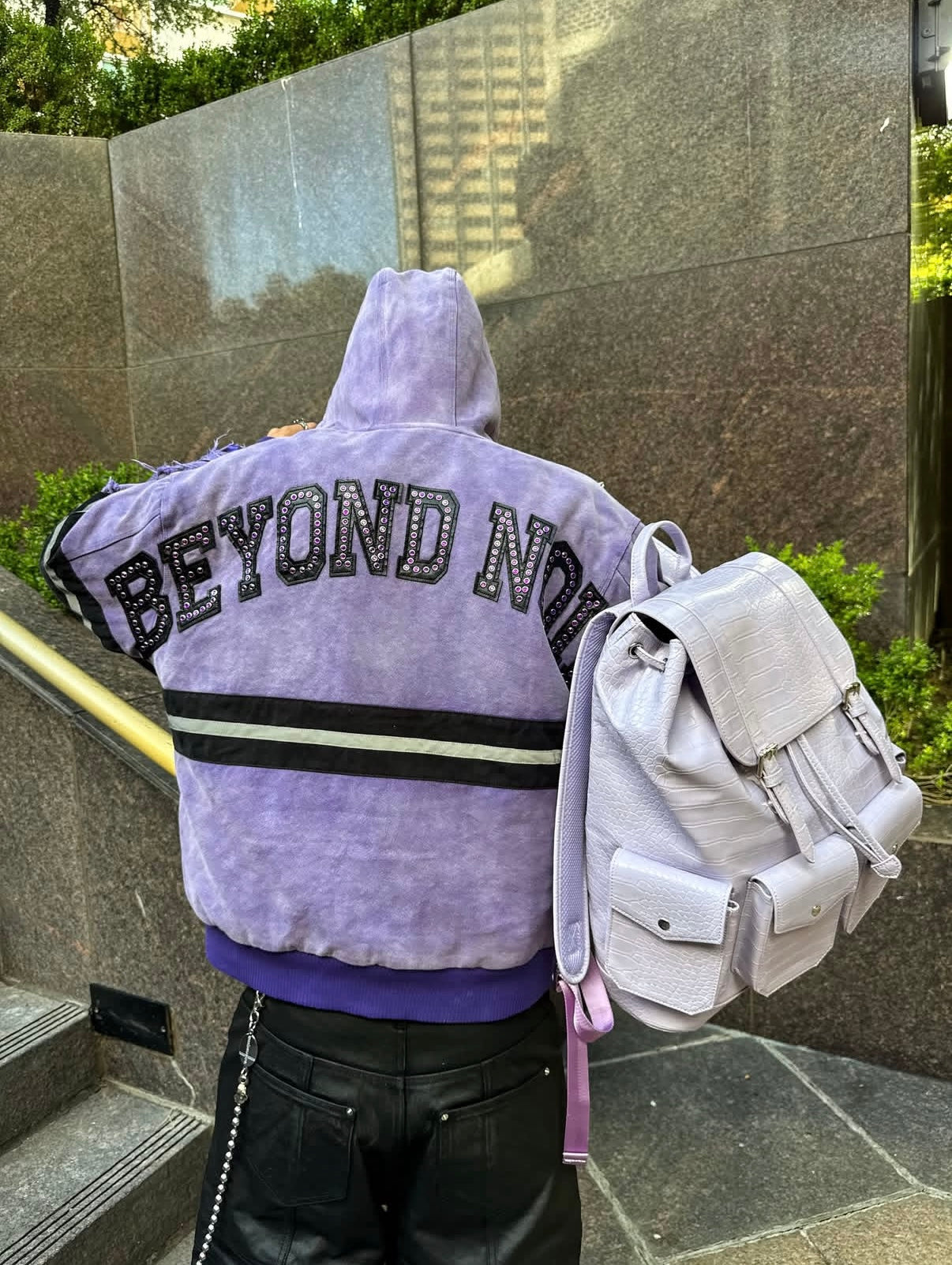 Beyond Noir “Purple Reign” Construction Jacket